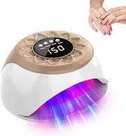 iKeener Upgraded Large Nail Lamps & NailFungus Light Treatment Device For ToenailFungus&Onychomycosis,FingernailFungus Removal At Home,42pcs*650nm+15pcs*470nm,Intelligent Sensor&Digital Display
