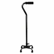 Small Base Quad Cane McKesson Steel 30 to 39 Inch Height Black Count of 4