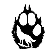 Wolf Spirit Sticker, Howling Wolf Paw Print, Mystical Wolf Art, Nature Lover