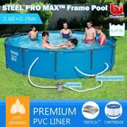 Bestway 3.66M Above Ground Metal Frame Swimming Pool w/Filter Pump