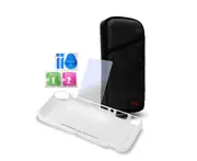 Carrying Case Plus Protective Case Cover Portable Carrier Travel Bag Case for Switch Lite-Black