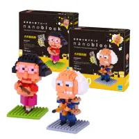 在飛比找momo購物網優惠-【nanoblock 河田積木】吉本新喜劇 須知子+茂造先生