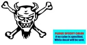 Death Skull Crossbones Evil Devil Vinyl decal sticker Truck Window Laptop 10"