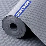 Shelf Liner Drawer Liners Kitchen Refrigerator Mats for Pantry Cabinet Liner Washable Fridge EVA Liner Woven Pattern Grey 44cm x 500cm