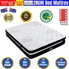 King Single 28CM Bed Mattress Size Extra Firm 7 Zone Pocket Spring Foam Giselle