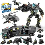 Kidpal 51-in-1 Robot Police SWAT 700 Piece Stem Building Kit 8625 NEW
