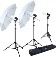store Photography Photo Portrait Studio 600W Umbrella Continuous Lighting Kit AM