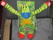 NEW Crib Gripper Attachable Zebra Plush Toy Colorful