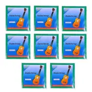 8 Sets Guitar Strings for Ukulele Ukelele Uke Hawaiian Parts Black Nylon