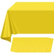 16Pack Yellow Plastic Tablecloth for Rectangle Tables, Premium Decorative Yel...