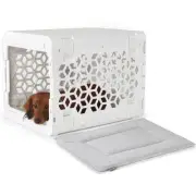 PAWD Collapsible Dog Crate + Washable Dog Bed - Stylish Pet Crate with Comfor...