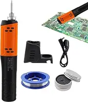 Rechargeable Soldering Iron, Cordless Portable Kit, Precision Tip Design, Adjustable Temperature Control, Fast Heating Element, Ideal for Electronics Repair and Home Maintenance