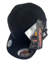 BLK Cool and dry 5 panel black Flexfit cap OSFM