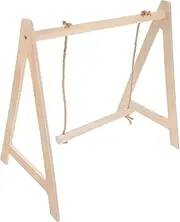POPETPOP Bird Perch Stand for Parrots Large Swing Toy Bird Cage Accessory Wooden Playstand