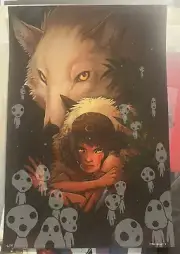 SIGNED Princess Mononoke Glow in the Dark art print Jieyi Mei Studio Ghibli Hime