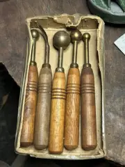 RARE Antique Box of Millinery tools Floral Craft in Original Box Sydney Made