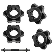 Bar Clamps Weight Lifting, Dumbbell Screw Clamps Barbell Lock, 4X Weight Collars, Barbell Collar Clamps, Hex Nut Dumbbell Collars for Weight Lifting Fitness Training
