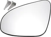 X AUTOHAUX 1 Pc Mirror Glass Replacement for Toyota Yaris 2012-2017 Left Driver Side W/Backing Plate No.879090D580 Real Glass Plastic