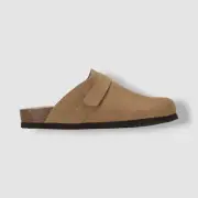 Sun + Stone Men's Beige Kade Microfiber Clog Slide Slipper Shoes Size 12 M