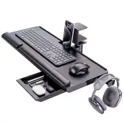 Keyboard Tray under Desk with 360° Rotation, Adjustable Ergonomic Comp