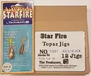Box of 12x STARFIRE TOPAZ JIG FISHING LURES 1/8 oz, GOLD/BLACK 72051