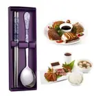 Tableware Korean Custom Spoon Chopsticks Dinnerware Cutlery Set Stainless Steel