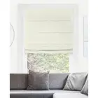 Del Mar Ready-Made Moon Shell Cordless Blackout Privacy Fabric Roman Shade 34 W