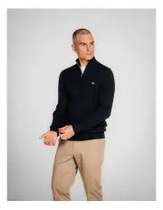 [Gant] Cotton Cable Half-Zip Knit in Black