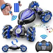 KB KAIBO Remote Control Car, 1:12 Large Gesture RC Car, 4WD 2.4G Gesture Sensing RC Stunt Car, Double Sided Rotating Radio Control Cars Toys, Crawler Off Road RC Cars for Kids with 2 Batteries