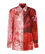 Roberto Cavalli Mix-Printed Long Sleeved Shirt IT40,IT44,IT42,IT38 Red