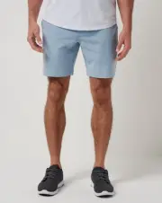TRAVIS MATHEW Tech Chino Shorts - Ash Blue - 32 - Bermuda Golf Shorts