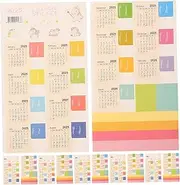 CANIGHT 6 Sets School Calendar Stickers Vivid Colors Daily Planner Tabs Easy Peel Book Index Stickers Organize Your Monthly Schedule Calendar Index Tabs