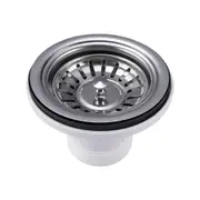 ACA Kitchen Chrome Sink Strainer Drainer Waste Plug 304 Stainless Steel