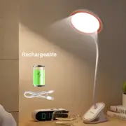 Table Lamp USB Rechargeable Desk Lamp with Clip Bed Reading Book Night Light LED