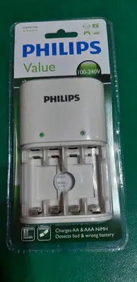 在飛比找Yahoo!奇摩拍賣優惠-PHILIPS 飛利浦 SCB1411WB 四槽充電器 白色