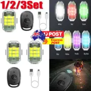 High Brightness 7 Colors Wireless Flashing Light LED Strobe Ride Rechargeable