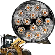 LED Warning Lights - Round Stop Lamp | 12-24V 14 LED Warning Light Flashing Truck Side Marker Lamp for Car Construction Vehicles