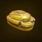 Very beautiful scarab hand made gold leaf old style