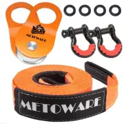Off-Road Recovery Kit - 10 Ton Heavy Duty Winch Snatch Block Pulley with 3" x...