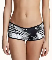 [Akela Surf] Women's Standard Black White Pattern Fashinable Bikini Bottom