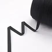 Nine Looms 10 Yards 3/8" 10mm Black Elastics Spandex Bands Shoulder Tape Underwear Lingerie DIY Sewing Trim Shiny Nylon Bra Strap Elastic Band for Sewing High Elasticity (10Y Black)