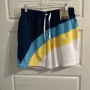 Chubbies The Shore Enough 5.5" Men's Swim Trunks Size Medium Blue White Lined