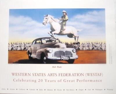Bob Wade Dixie Jumping Cowgirl Poster