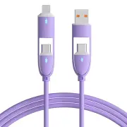 PD100W USB-A/USB-C to iP/USB-C Cable Fast Charging Data Transmission Pure Copper Core Line 1M/1.5M Long for iPhone 16 16