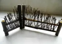 在飛比找樂天市場購物網優惠-小柵欄紫竹子籬笆屏風圍欄護欄室內裝飾擺件圣誕藝庭院藤架日式木