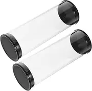 Toddmomy 2Pcs Transparent Golf Ball Storage Tube Durable Golfs Case for Display Carrying Golfs Box for Home Store Use