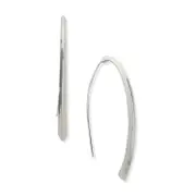 CURVED THREADER EARRINGS SILVER | Nine West