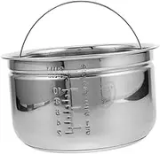 FUNNETOYU 1 Set Stainless Steel Inner Pot with Steamer Basket Rice Cooker Replacement for Healthy Cooking Enhanced Aroma Capacity with Rice Draining Tray for Texture