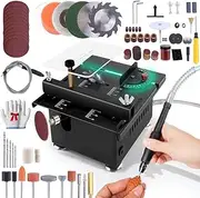 Mini Multi-Functional Table Saw,Mini Table Saw For Wood Cutting,Mini Table Saw For Craftsmulti-Functional Portable Adjustable Cutting Sanding Engraving Drilling All-In-One Machine