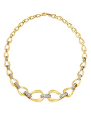 Bloomingdale's Fine Collection Diamond Link Necklace in 14K Yellow Gold, 2.0 tcw